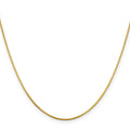 0.8 mm Gold-plated Sterling Silver Box Chain 20 inch by Fine Color Jewels
