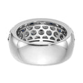 1.44 Ct Round Blue Sapphire & Lab Diamond Pavé 14K White Gold Cocktail Ring by Fine Color Jewels