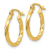 Twisted 14k Gold Hoops Earrings