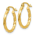 Twisted 14k Gold Hoops Earrings by Fine Color Jewels
