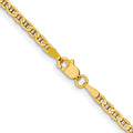 10K Gold Flat Anchor Chain 18 inch by Fine Color Jewels