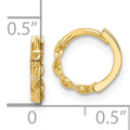 14K Gold Twisted Hinged Hoop Earrings by Fine Color Jewels