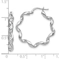 Sterling Silver Twisted Hoop Earrings by Fine Color Jewels