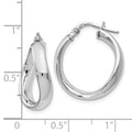 Silver Twist Hoop Earrings by Fine Color Jewels