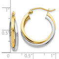 10K Gold Double hoops Earrings by Fine Color Jewels