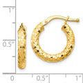 Diamond-cut 14K Gold Hoop Earrings by Fine Color Jewels