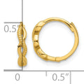 14K Gold Braided Hinged Hoop Earrings by Fine Color Jewels
