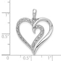 14k 1/10 carat Diamond Fancy Gold Heart Pendant by Fine Color Jewels