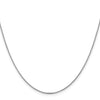 1 mm Concave Box 18 inch Chain 14K White Gold