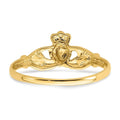 10K Gold Claddagh Unisex Ring by Fine Color Jewels