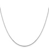 1 mm Octagonal 14K White Gold Box Chain 16 inch
