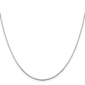 1 mm Octagonal 14K White Gold Box Chain 16 inch by Fine Color Jewels