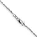 1 mm Octagonal 14K White Gold Box Chain 16 inch by Fine Color Jewels