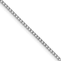10k White Gold 1 mm Box Chain 16 inch by Fine Color Jewels