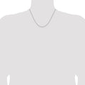 1 mm Concave Box 18 inch Chain 14K White Gold by Fine Color Jewels
