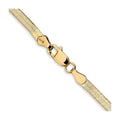 14k Yellow Gold Silky Herringbone Chain for Men by Fine Color Jewels