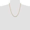 14k Yellow Gold Concave Open Chain for Men by Fine Color Jewels
