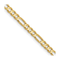 14k Yellow Gold Concave Open Chain for Men by Fine Color Jewels