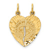 14k Gold 2 Piece Break-apart Charm Pendant
