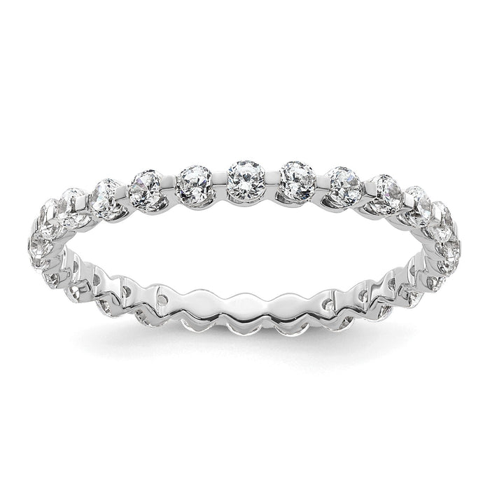 14k Gold Lab Grown Diamond Eternity Band Ring by Fine Color Jewels