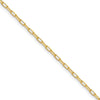 2.2 mm 14k Yellow Gold Solid Beveled Diamond Cut Paperclip Chain