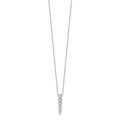 Lab Grown Diamond Hearts Drop Necklace 14K Gold by Fine Color Jewels