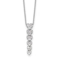 Lab Grown Diamond Hearts Drop Necklace 14K Gold by Fine Color Jewels