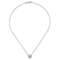 Lab Grown Diamond 14K Halo Heart Gold Necklace 1 1/5 ctw by Fine Color Jewels