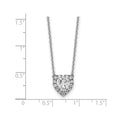 Lab Grown Diamond 14K Halo Heart Gold Necklace 1 1/5 ctw by Fine Color Jewels