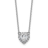 Lab Grown Diamond 14K Halo Heart Gold Necklace 1 1/5 ctw