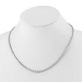 14k White Gold Lab Grown Diamond Tennis Necklace 6 1/2 ctw by Fine Color Jewels