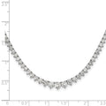 14k White Gold Lab Grown Diamond Tennis Necklace 6 1/2 ctw by Fine Color Jewels