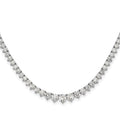 14k White Gold Lab Grown Diamond Tennis Necklace 6 1/2 ctw by Fine Color Jewels