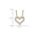 Sterling Silver CZ Heart Necklace by Fine Color Jewels