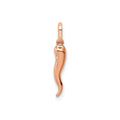 Italian Horn 14k Gold Luck Pendant by Fine Color Jewels