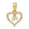Heart with Cubic Zirconia Gold Pendant