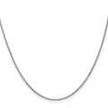 10k White Gold 1 mm Box Chain 16 inch by Fine Color Jewels