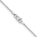 10k White Gold 1 mm Box Chain 16 inch by Fine Color Jewels