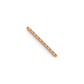 14K Rose Gold 1 mm Diamond Cut Open Franco Chain by Fine Color Jewels