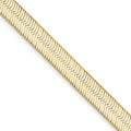 14k Yellow Gold Silky Herringbone Chain 22-inch by Fine Color Jewels