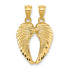 14k Gold Two-Piece Break-Apart Wings Pendant