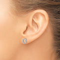 Lab Grown Diamond Hexagon Studs Earrings by Fine Color Jewels