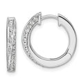14k Gold Lab Diamond Twisted Hinged Hoop Earrings by Fine Color Jewels