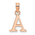 14k Gold Block Initial Letter Pendants by Fine Color Jewels
