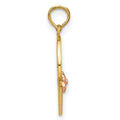 14k Gold BIG SIS-LIL SIS Break-apart Heart Charm Pendant by Fine Color Jewels