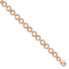 14k Rose Gold Infinity Figure-8 Link Lobster Clasp Chain Bracelet
