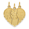 3-piece 14k Gold Best Friends Break-apart Pendant