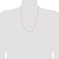 0.5 mm 14k Gold Box Chain with Lobster Clasp by Fine Color Jewels