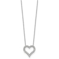 Lab Grown Diamond Open Heart Necklace Gold 1ctw by Fine Color Jewels