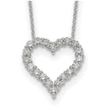 Lab Grown Diamond Open Heart Necklace Gold 1ctw by Fine Color Jewels